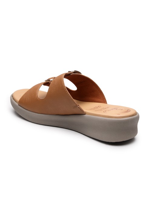 Von Wellx Women Tan Casual Slip Ons (SKU: 357-420060-23-36)