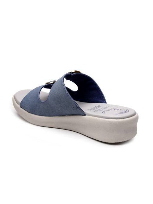 Von Wellx Women Blue Casual Slip Ons (SKU: 357-420060-45-36)