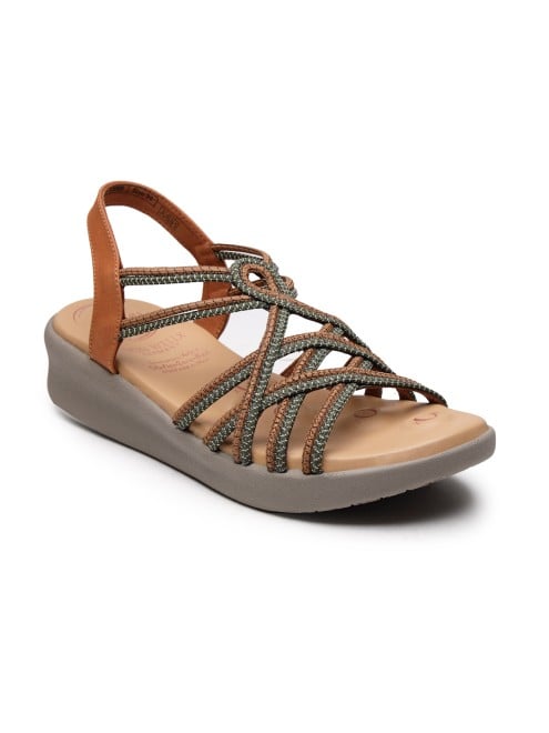 Von Wellx Women Tan Casual Sandals