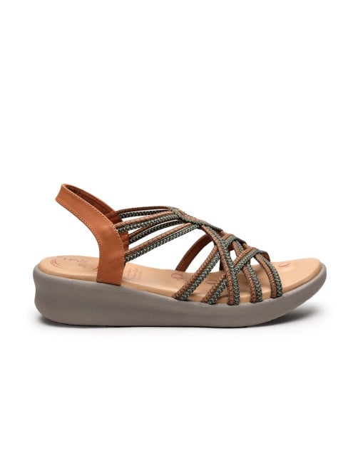 Von Wellx Women Tan Casual Sandals (SKU: 357-420080-23-37)