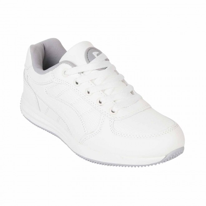 Buy Mochi Mens Synthetic White Sneakers (Size (7 UK (41 EU)) at Amazon.in
