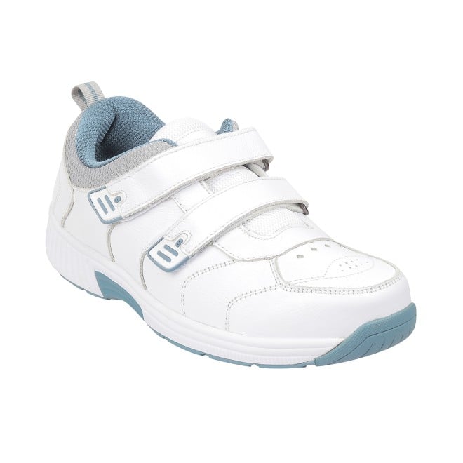 OrthoFeet Men White Sports Sneakers