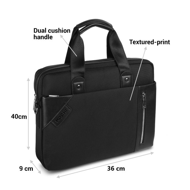 Mochi Women Black Hand Bags Laptop Bags (SKU: 37-38-11-10)