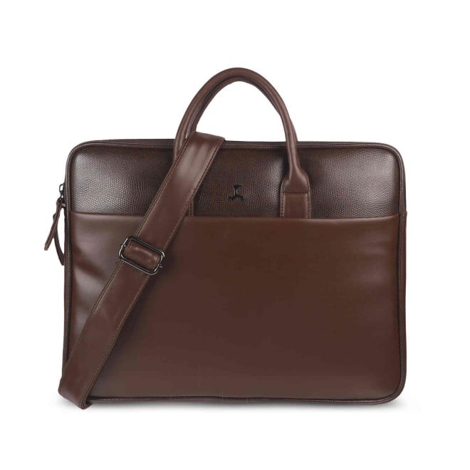 Mochi Unisex Brown Formal Laptop Bags (SKU: 37-48-12-10)