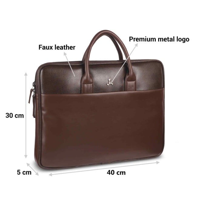 Mochi Unisex Brown Formal Laptop Bags (SKU: 37-48-12-10)