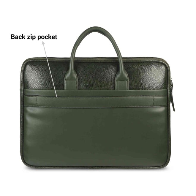 Mochi Unisex  Green Formal Laptop Bags (SKU: 37-48-21-10)