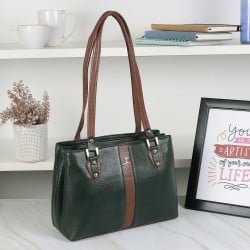 Women Green Formal Shoulder Bag