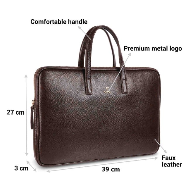 Mochi Unisex Adults Brown Casual Laptop Bags (SKU: 37-55-12-10)