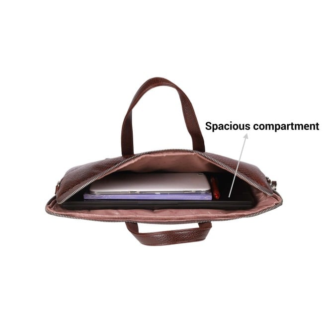 Mochi Unisex Adults Brown Casual Laptop Bags (SKU: 37-56-12-10)