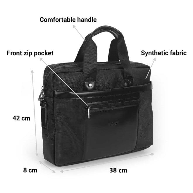 Mochi Unisex Adults Black Casual Laptop Bags (SKU: 37-59-11-10)