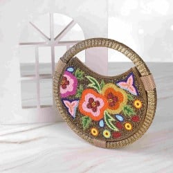 Women Antique Gold Ethnic-Wedding Clutches