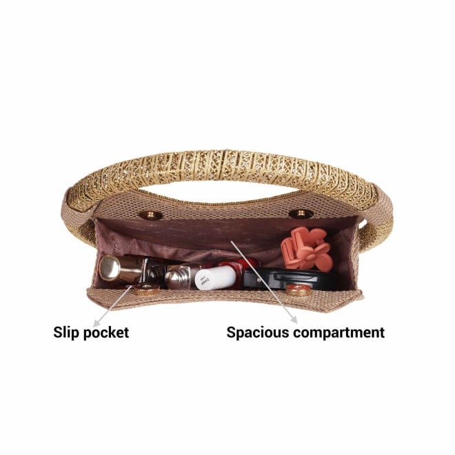 Mochi Women Antique Gold Ethnic-Wedding Clutches (SKU: 38-102-28-10)