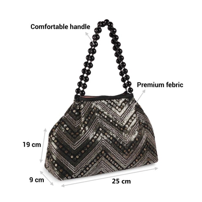 Mochi Women Black Ethnic-Wedding Handbags (SKU: 38-113-11-10)