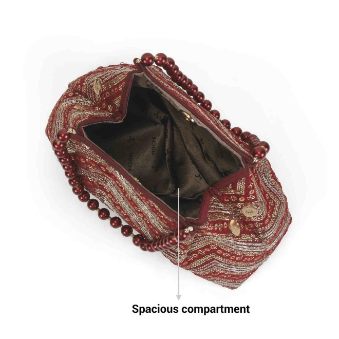 Mochi Women Maroon Ethnic-Wedding Handbags (SKU: 38-113-44-10)