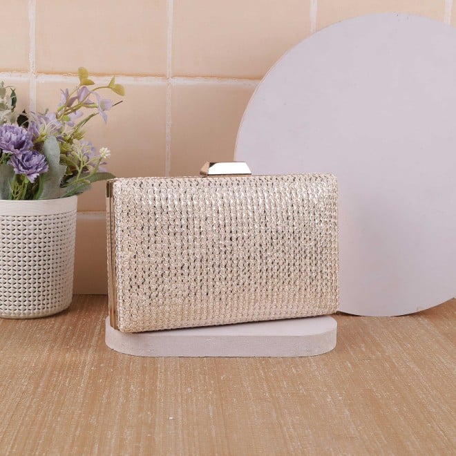 Mochi Women Gold Hand Bags Clutches