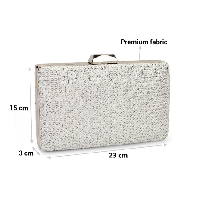 Mochi Women White Hand Bags Clutches (SKU: 38-114-16-10)