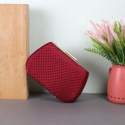 Women Maroon Party-Fashion Clutches