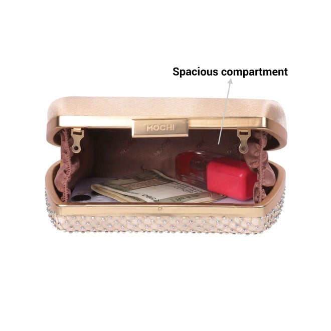 Mochi Women Gold Party-Fashion Clutches (SKU: 38-115-15-10)
