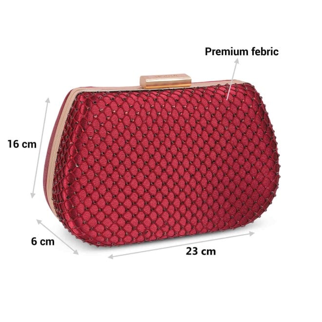 Mochi Women Maroon Party-Fashion Clutches (SKU: 38-115-44-10)