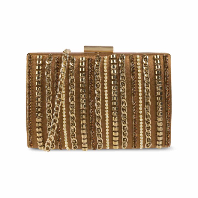 Mochi Women Antique Gold Ethnic-Wedding Clutches (SKU: 38-118-28-10)