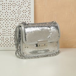 Women Silver Ethnic-Wedding Sling Bag