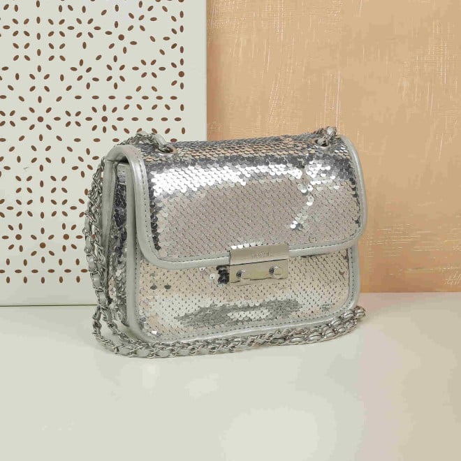 Mochi Women Silver Ethnic-Wedding Sling Bag (SKU: 38-121-27-10)