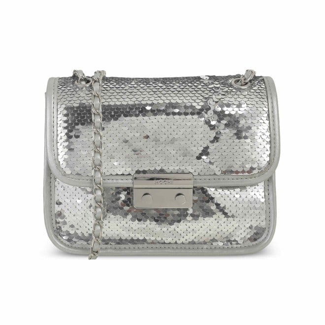 Mochi Women Silver Ethnic-Wedding Sling Bag (SKU: 38-121-27-10)