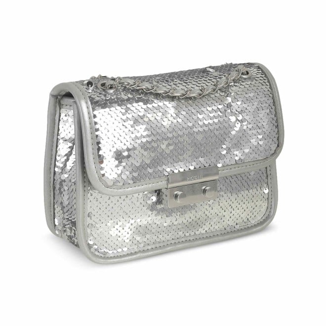 Mochi Women Silver Ethnic-Wedding Sling Bag (SKU: 38-121-27-10)