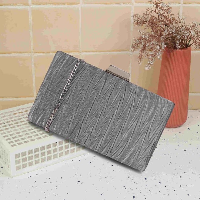 Mochi Women Grey Party-Fashion Clutches