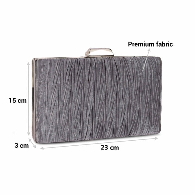 Mochi Women Grey Party-Fashion Clutches (SKU: 38-128-14-10)