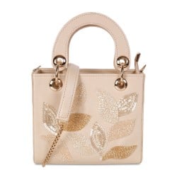 Women Beige Hand Bags Satchel Bags