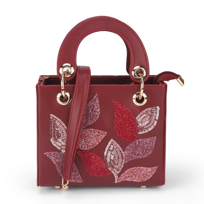 Mochi Women Maroon Satchel Bag (SKU: 38-129-44-10)