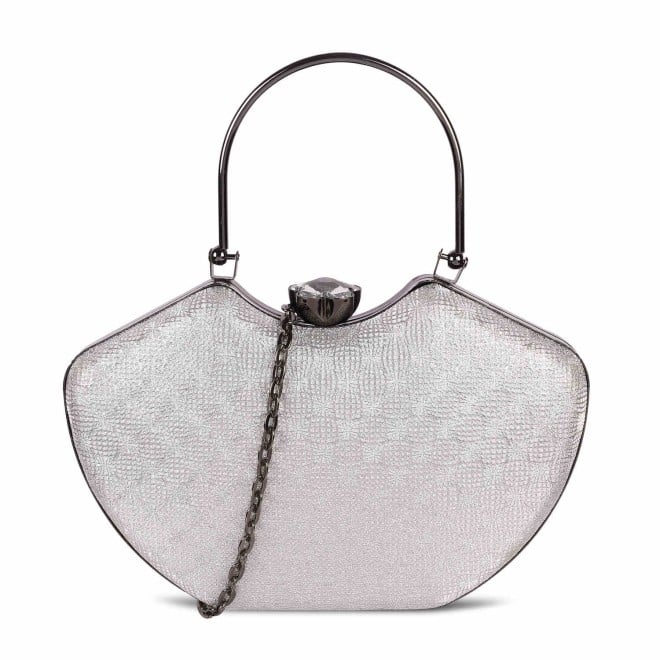 Mochi Women Silver Party-Fashion Clutches