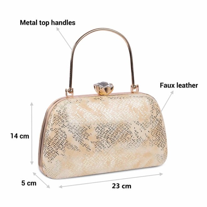 Mochi Women Gold Party-Fashion Clutches (SKU: 38-138-15-10)