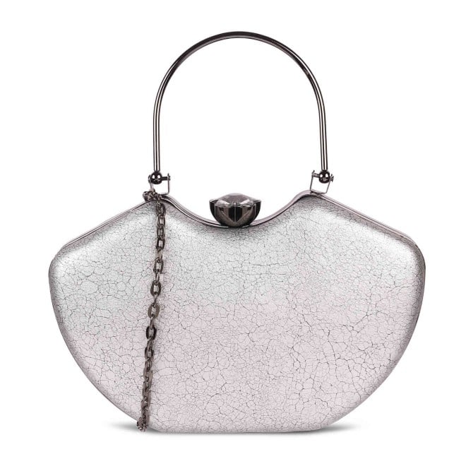 Mochi Women Silver Party-Fashion Clutches