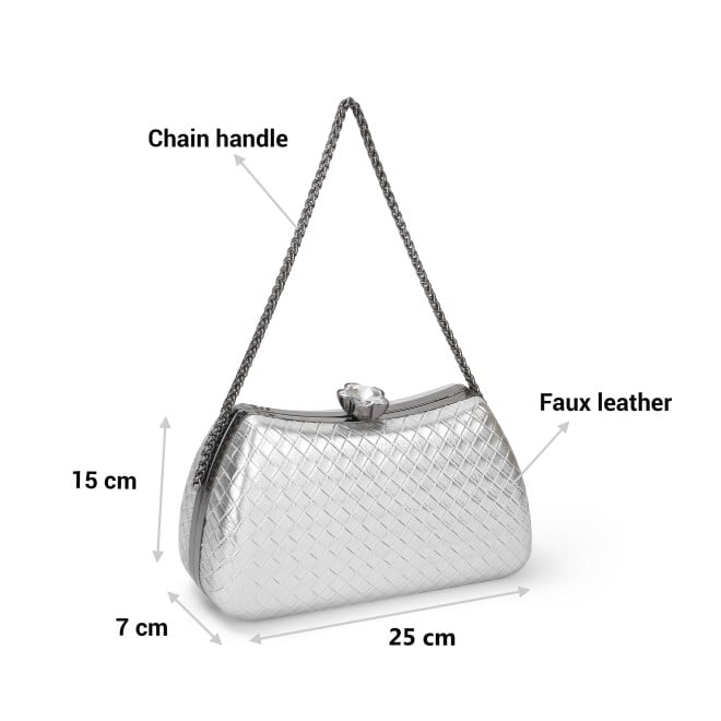 Mochi Women Gun-Metal Hand Bags Evening Bag (SKU: 38-156-29-10)
