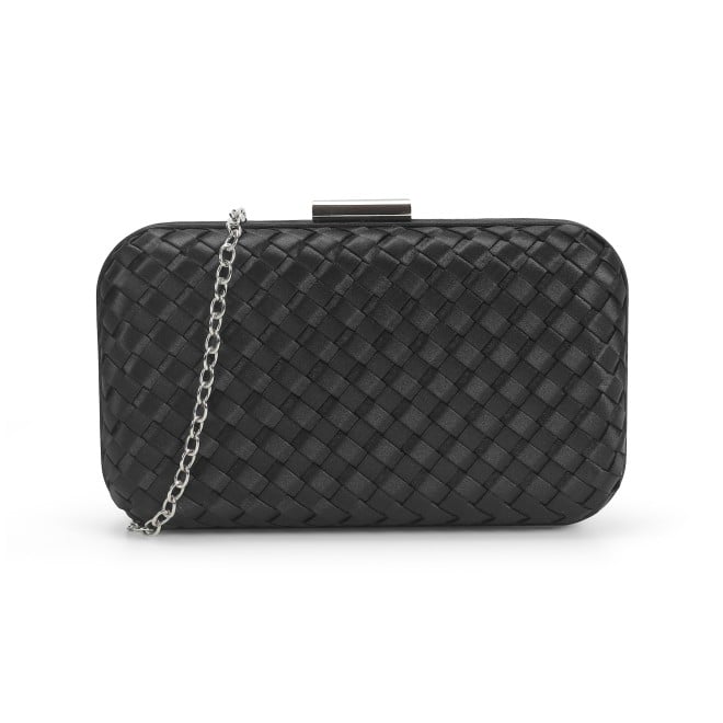 Mochi Women Black Hand Bags Box Clutch