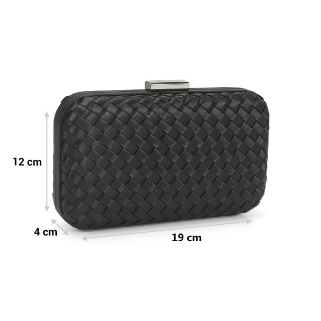 Mochi Women Black Hand Bags Box Clutch (SKU: 38-184-11-10)