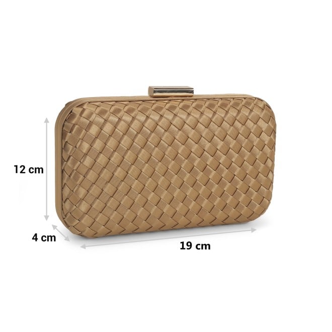 Mochi Women Gold Hand Bags Box Clutch (SKU: 38-184-15-10)
