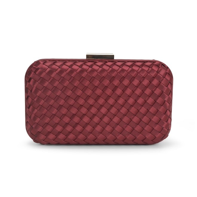 Mochi Women Maroon Hand Bags Box Clutch (SKU: 38-184-44-10)