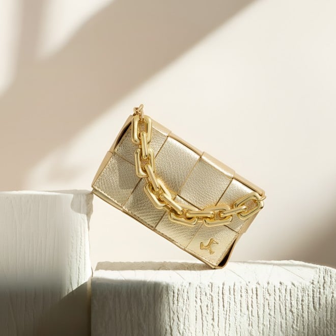 Mochi Women Gold Evening Bag