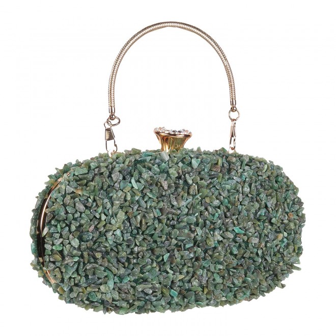 Mochi Women Green Hand Bags Evening Bag (SKU: 38-19-21-10)