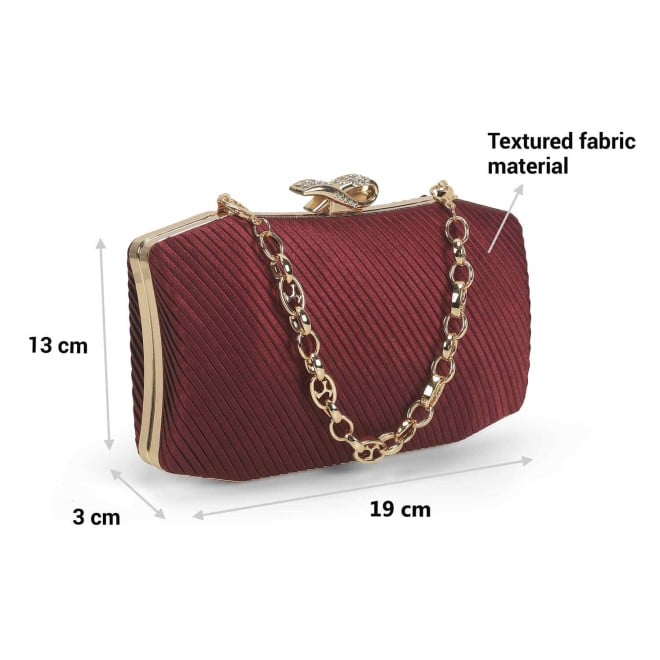 Mochi Women Maroon Party-Fashion Clutches (SKU: 38-192-44-10)