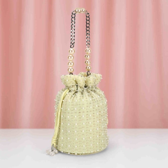 Mochi Women Light green Ethnic Wedding Handbags (SKU: 38-205-60-10)