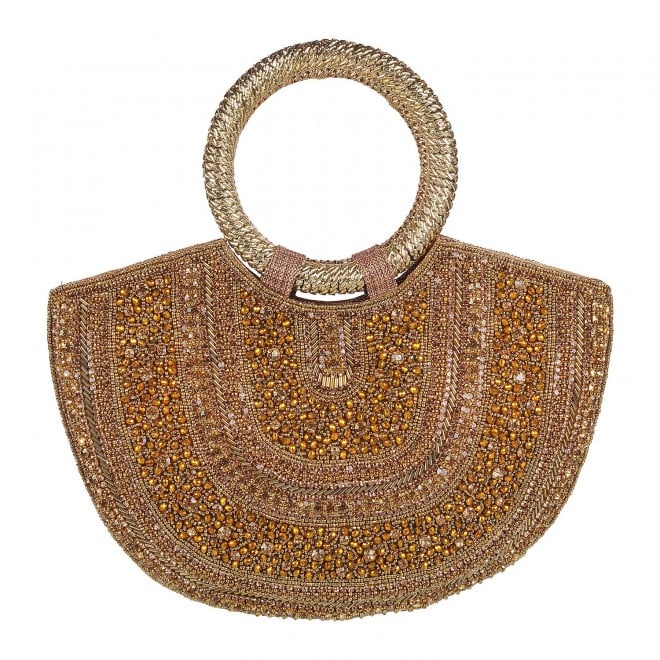 Mochi Women Antique-Gold Hand Bags Evening Bag