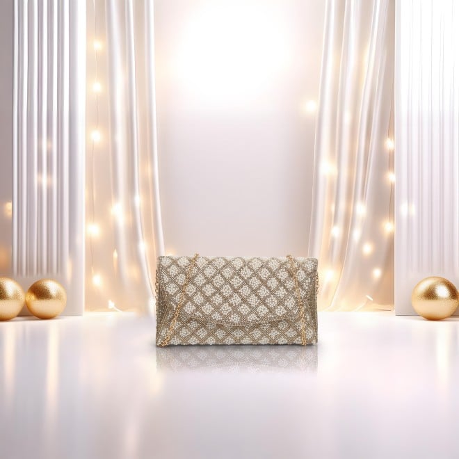 Mochi Women Gold Evening Bag