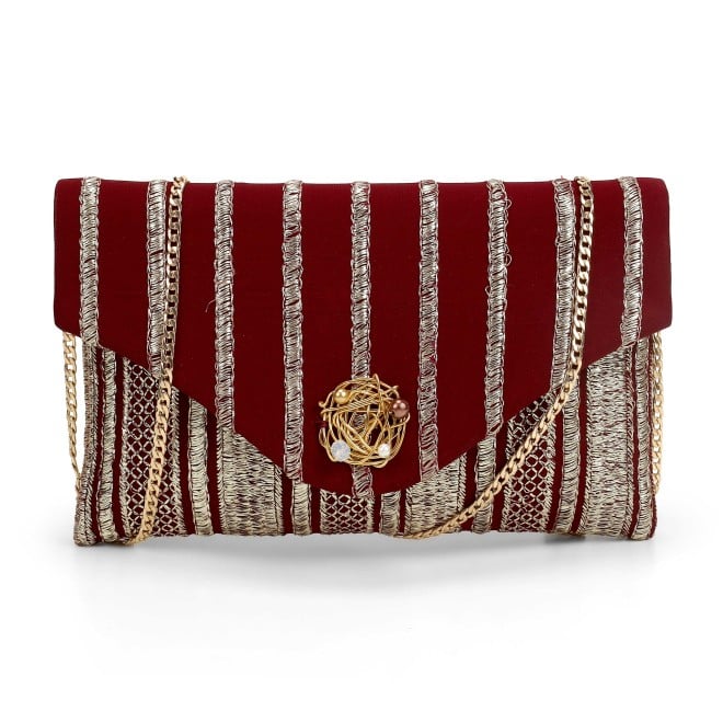 Mochi Women Maroon Evening Bag