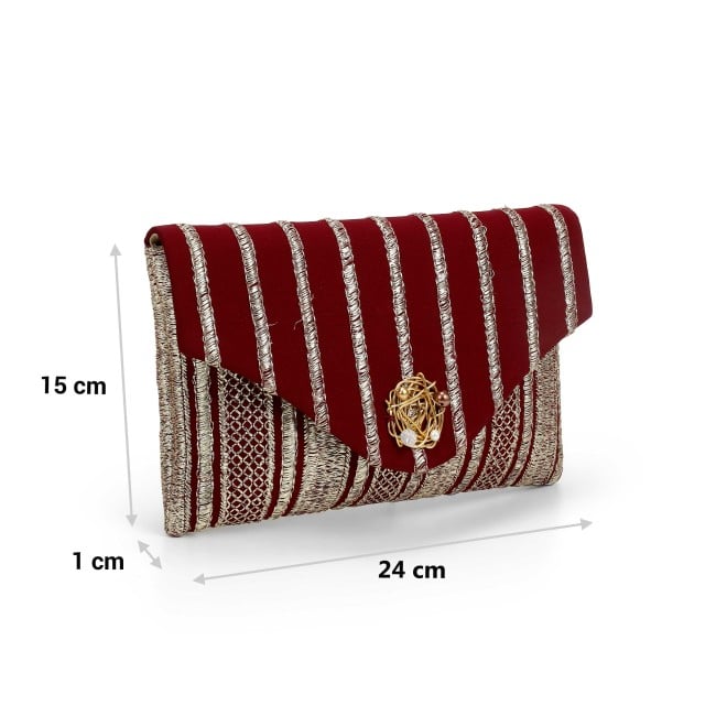 Mochi Women Maroon Evening Bag (SKU: 38-221-44-10)