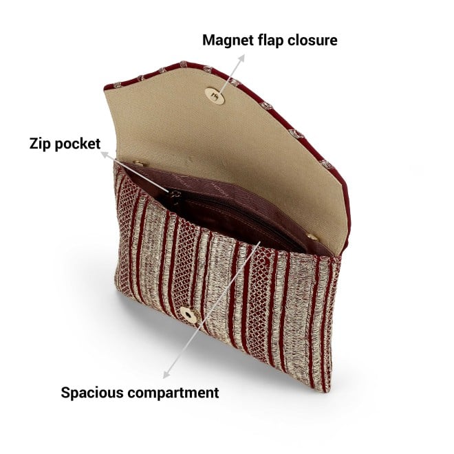 Mochi Women Maroon Evening Bag (SKU: 38-221-44-10)