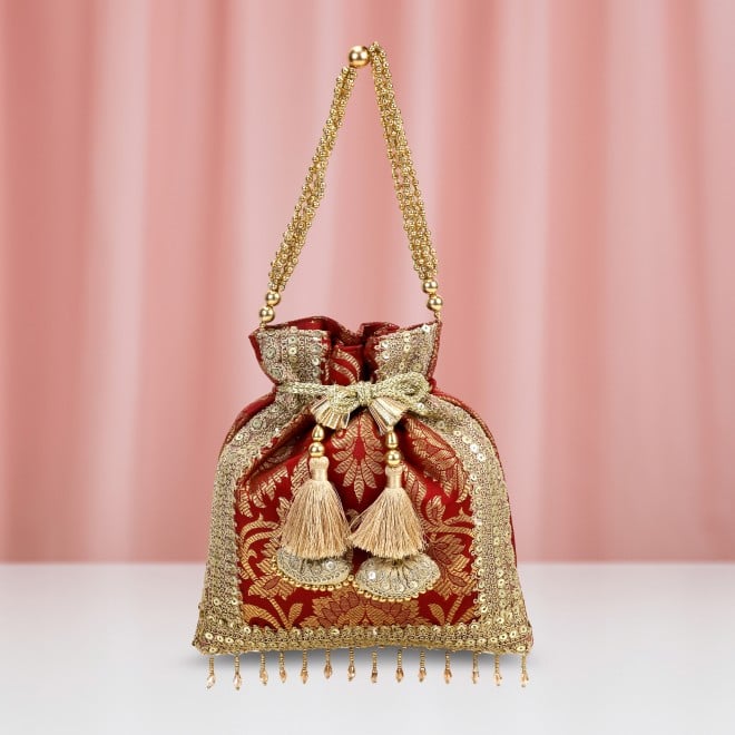 Mochi Women Maroon Potlis